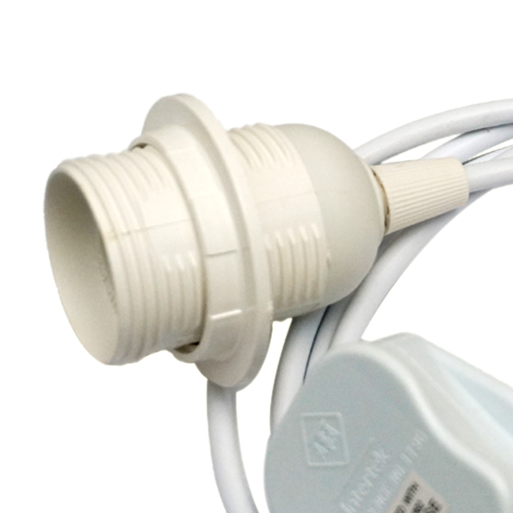 E27 Inline Switch Plug In Bedside Lighting Lamp Vintage 2M/4M Light